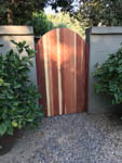 arch-top wood gate